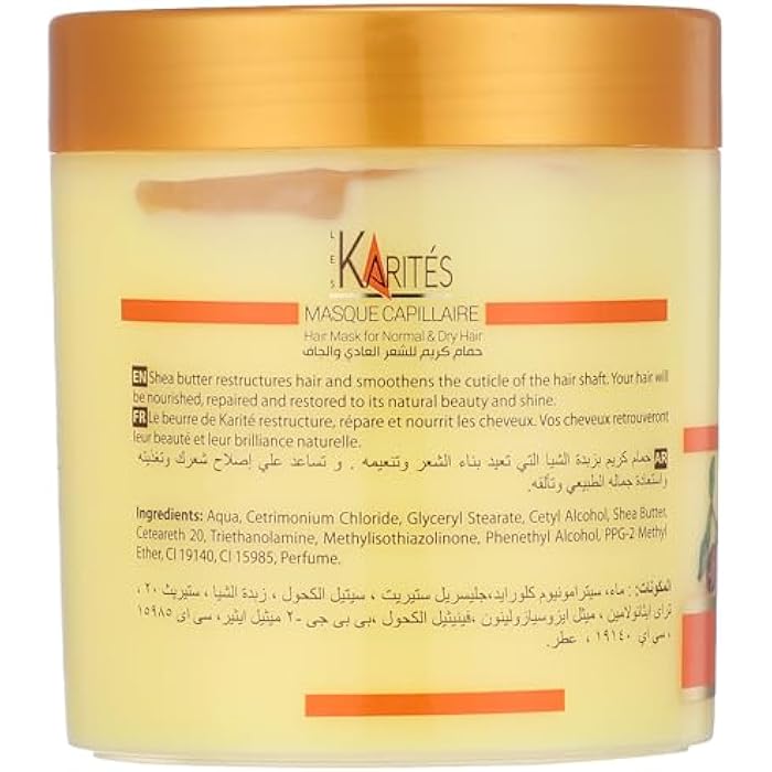 Les Karites Hair Mask with Shea Butter (500ml) - Image 2